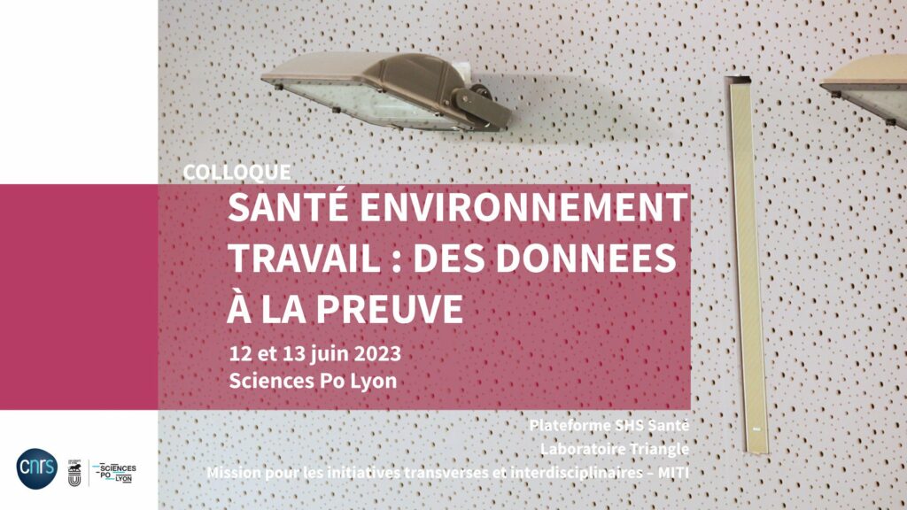 Affiche Santé Environnement Travail : des données à la preuve