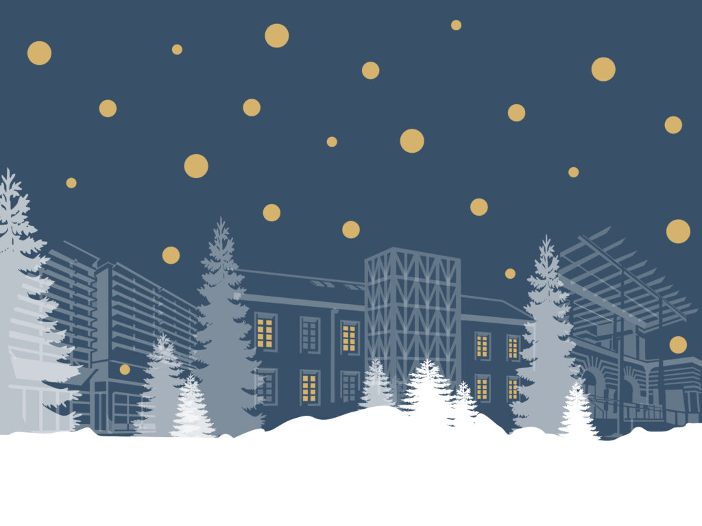 Illustration carte de voeux de Noël